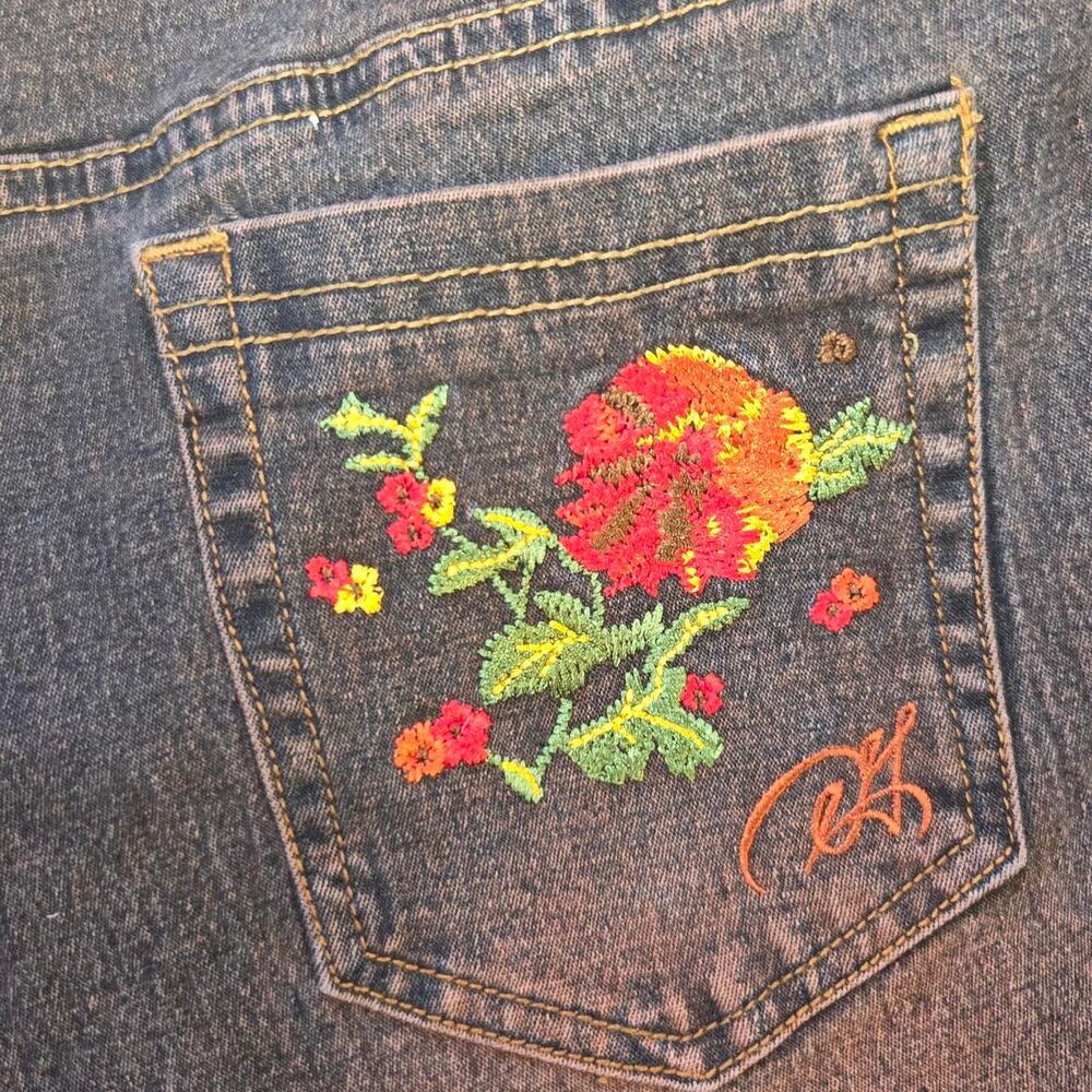 Y2k embroidered floral denim - Picture 2 of 4